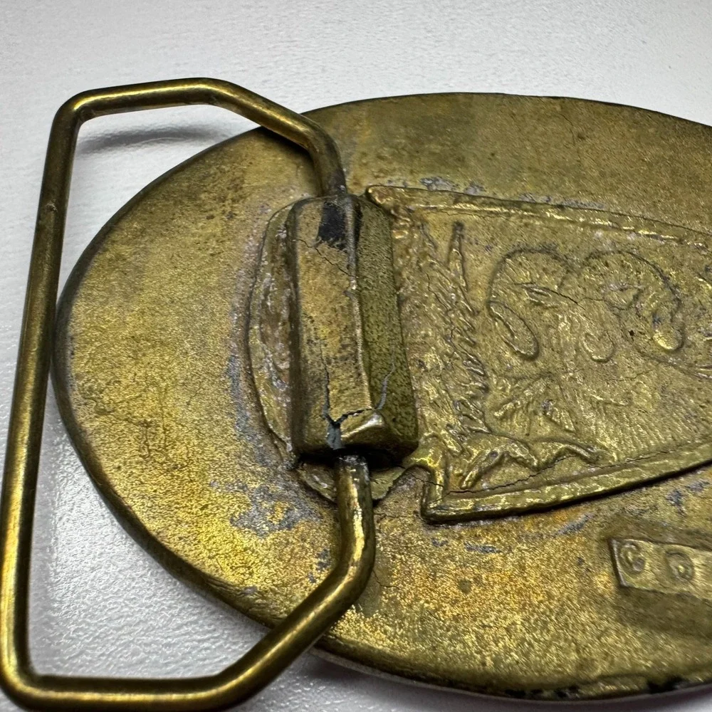 Vintage CDC Metal Works Star Route Carriers‎ 1845 Belt Buckle Stage Coach